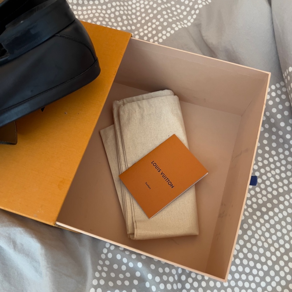 Louis Vuitton Men’s Silver Logo Loafers - Picture 4 of 4